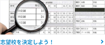 志望校を探す、見つける